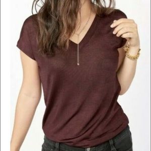 NWT Stella & Dot Renegade Sheer Burgundy Top